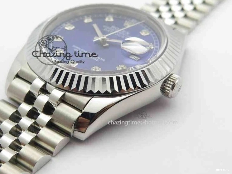 MiroTime 0201 TopPick DateJust II 41mm BP Maker Best Edition Blue Diamonds Dial On New Version Jubilee Bracelet A 3621